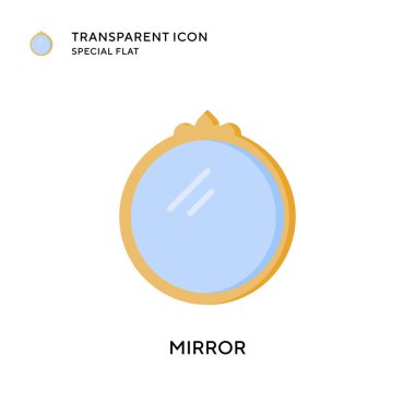 Ayna vektör simgesi. Düz çizim. EPS 10 vektörü.