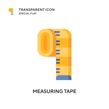 Şerit vektör simgesi ölçülüyor. Düz çizim. EPS 10 vektörü.