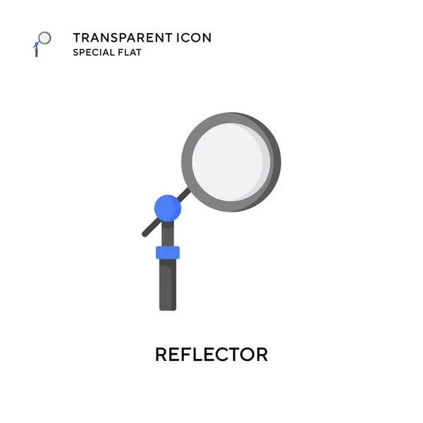 Icône Vectorielle Réflecteur Illustration Style Plat Vecteur Eps — Image vectorielle