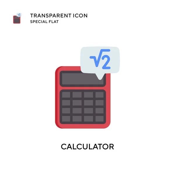 Ikona Wektora Kalkulatora Płaska Ilustracja Wektor Eps — Wektor stockowy