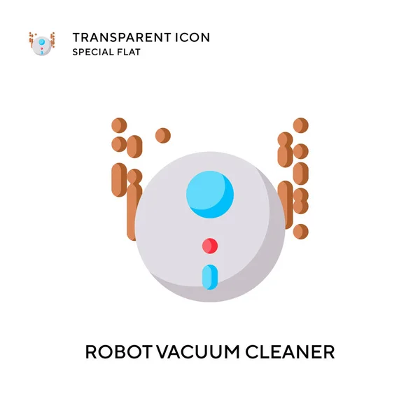 Roboter Staubsauger Vektor Symbol Flache Illustration Eps Vektor — Stockvektor