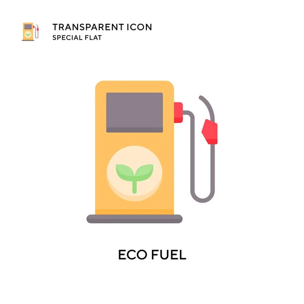 Öko Kraftstoff Vektorsymbol Flache Illustration Eps Vektor — Stockvektor