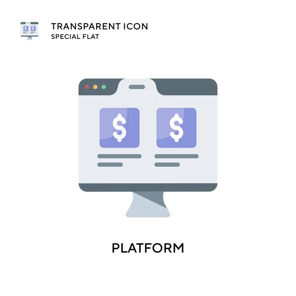 Platform Vektör Simgesi Düz Çizim Eps Vektörü — Stok Vektör