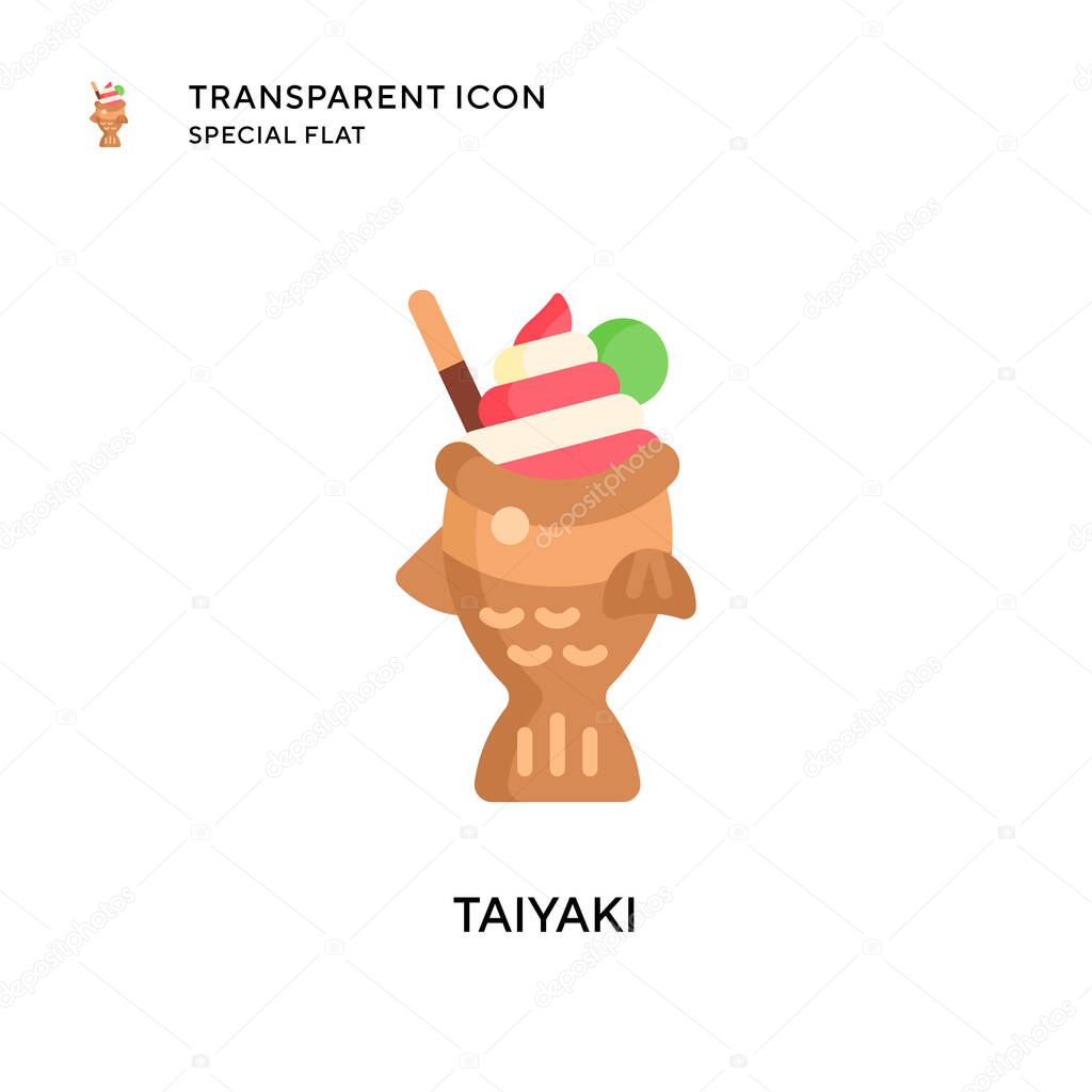Taiyaki vector icon. Flat style illustration. EPS 10 vector.