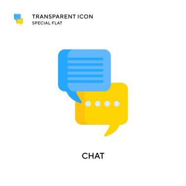 Sohbet vektörü simgesi. Düz çizim. EPS 10 vektörü.