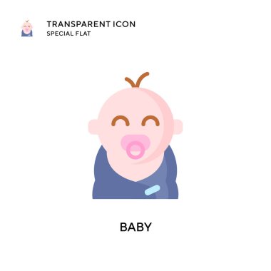 Bebek vektör ikonu. Düz çizim. EPS 10 vektörü.