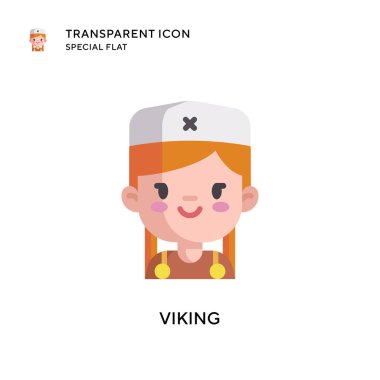 Viking vektör simgesi. Düz çizim. EPS 10 vektörü.