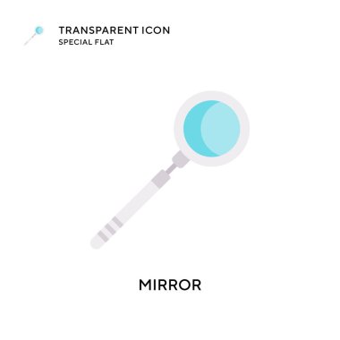 Ayna vektör simgesi. Düz çizim. EPS 10 vektörü.