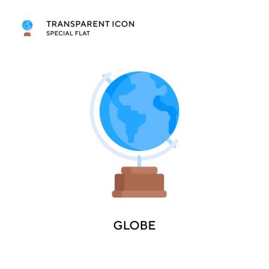 Dünya vektör simgesi. Düz çizim. EPS 10 vektörü.