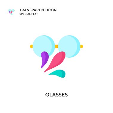 Gözlük vektör simgesi. Düz çizim. EPS 10 vektörü.