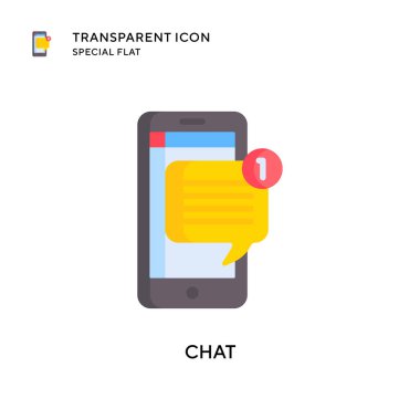 Sohbet vektörü simgesi. Düz çizim. EPS 10 vektörü.