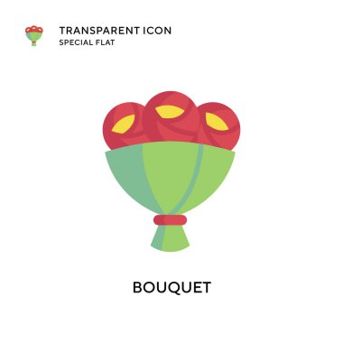 Buket vektör simgesi. Düz çizim. EPS 10 vektörü.