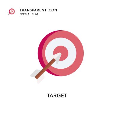 Hedef vektör simgesi. Düz çizim. EPS 10 vektörü.