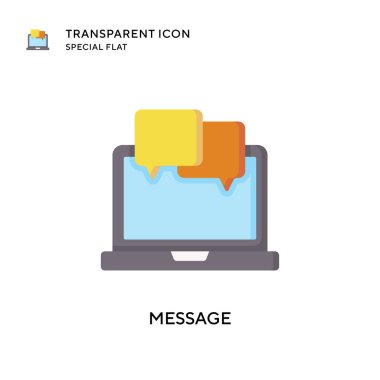 Mesaj vektör simgesi. Düz çizim. EPS 10 vektörü.