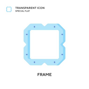 Çerçeve vektör simgesi. Düz çizim. EPS 10 vektörü.