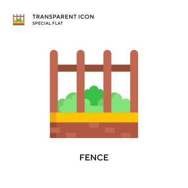 Çit vektör simgesi. Düz çizim. EPS 10 vektörü.