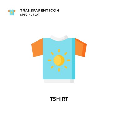 Tshirt vektör simgesi. Düz çizim. EPS 10 vektörü.