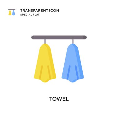 Havlu vektör simgesi. Düz çizim. EPS 10 vektörü.