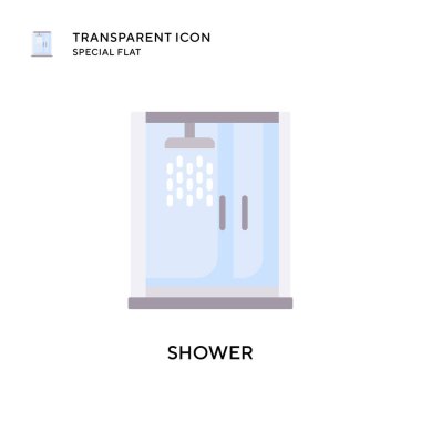 Duş vektör simgesi. Düz çizim. EPS 10 vektörü.