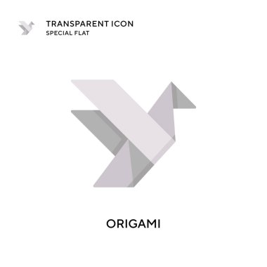Origami vektör simgesi. Düz çizim. EPS 10 vektörü.