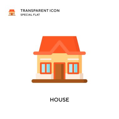 Ev vektör simgesi. Düz çizim. EPS 10 vektörü.