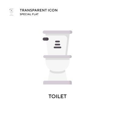 Tuvalet vektörü simgesi. Düz çizim. EPS 10 vektörü.