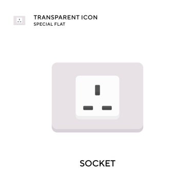 Soket vektör simgesi. Düz çizim. EPS 10 vektörü.
