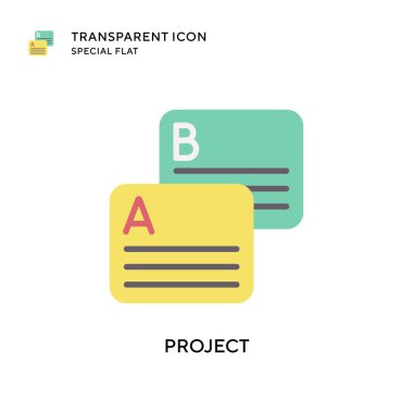 Proje vektör simgesi. Düz çizim. EPS 10 vektörü.