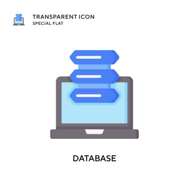 Veritabanı vektör simgesi. Düz çizim. EPS 10 vektörü.