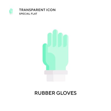 Lastik eldiven vektör ikonu. Düz çizim. EPS 10 vektörü.