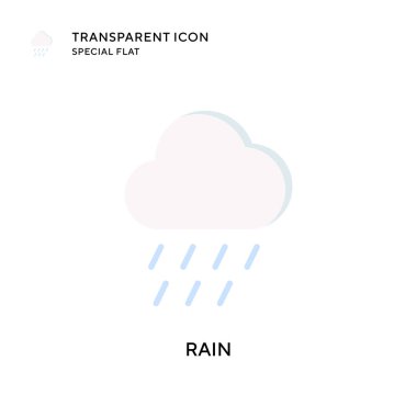 Yağmur vektör simgesi. Düz çizim. EPS 10 vektörü.