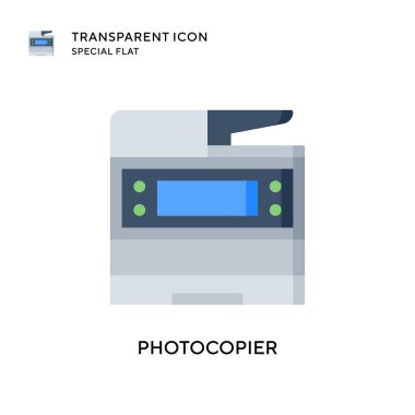 Fotokopi vektör simgesi. Düz çizim. EPS 10 vektörü.