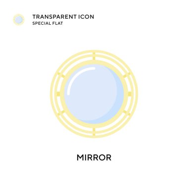 Ayna vektör simgesi. Düz çizim. EPS 10 vektörü.