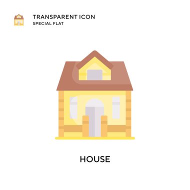 Ev vektör simgesi. Düz çizim. EPS 10 vektörü.