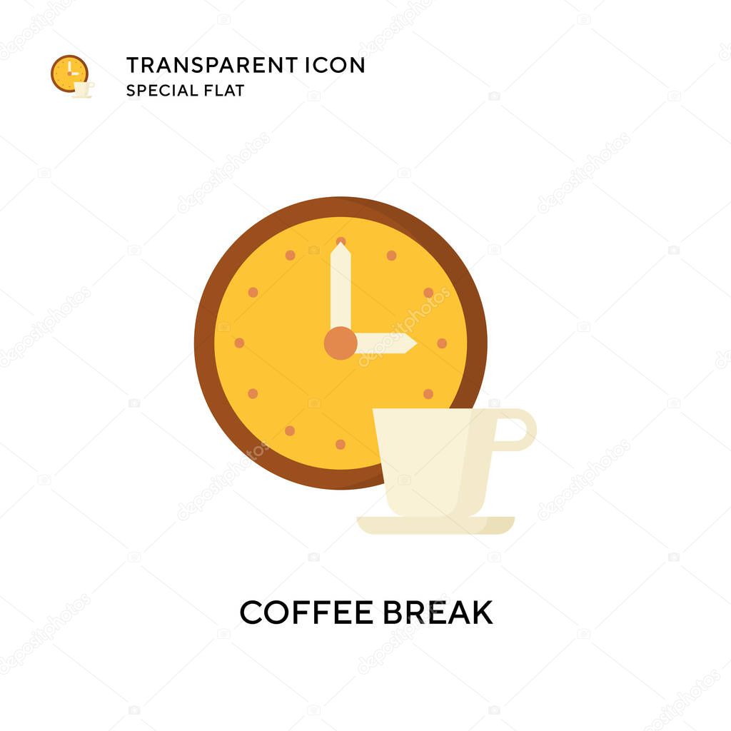 Coffee break vector icon. Flat style illustration. EPS 10 vector.