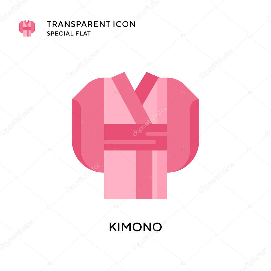 Kimono vector icon. Flat style illustration. EPS 10 vector.