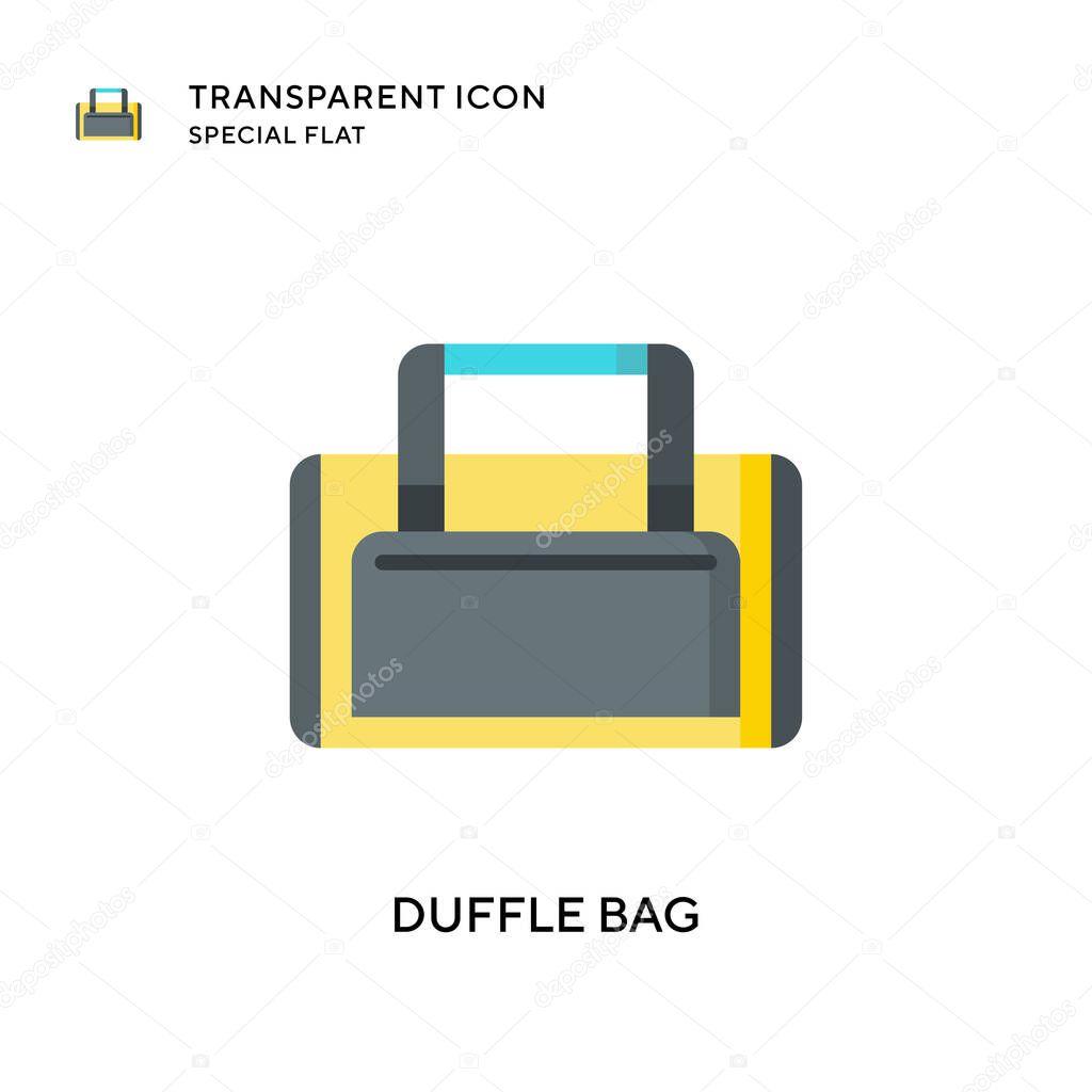 Duffle bag vector icon. Flat style illustration. EPS 10 vector.