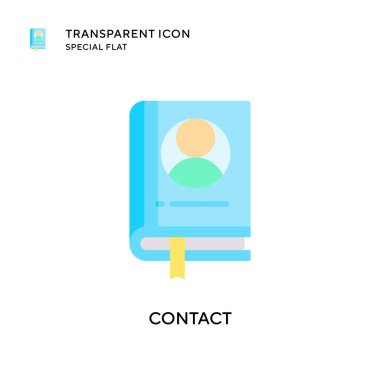 Kontak vektör simgesi. Düz çizim. EPS 10 vektörü.