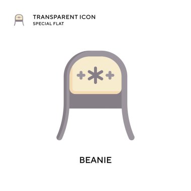 Beanie vektör simgesi. Düz çizim. EPS 10 vektörü.
