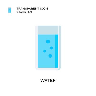 Su vektör simgesi. Düz çizim. EPS 10 vektörü.