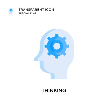 Vektör ikonu düşünüyorum. Düz çizim. EPS 10 vektörü.