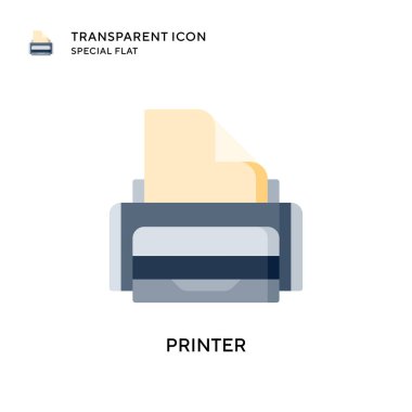 Yazıcı vektör simgesi. Düz çizim. EPS 10 vektörü.