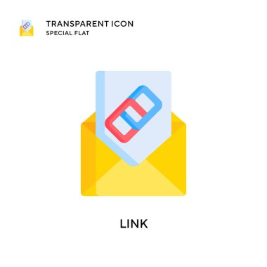 Bağlantı vektör simgesi. Düz çizim. EPS 10 vektörü.