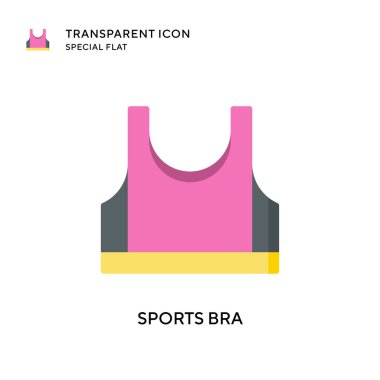 Spor sutyen vektör simgesi. Düz çizim. EPS 10 vektörü.