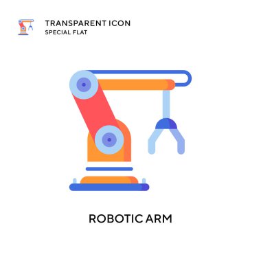 Robot kol vektör simgesi. Düz çizim. EPS 10 vektörü.