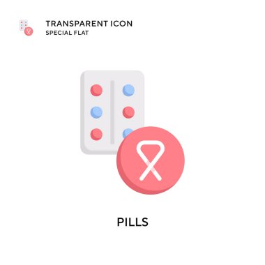 İlaç vektör ikonu. Düz çizim. EPS 10 vektörü.