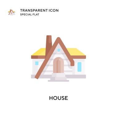 Ev vektör simgesi. Düz çizim. EPS 10 vektörü.