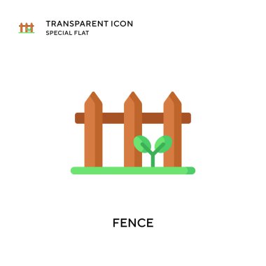 Çit vektör simgesi. Düz çizim. EPS 10 vektörü.