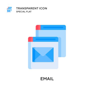 E- posta vektör simgesi. Düz çizim. EPS 10 vektörü.