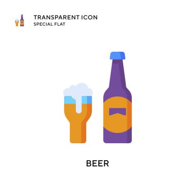 Bira vektör simgesi. Düz çizim. EPS 10 vektörü.